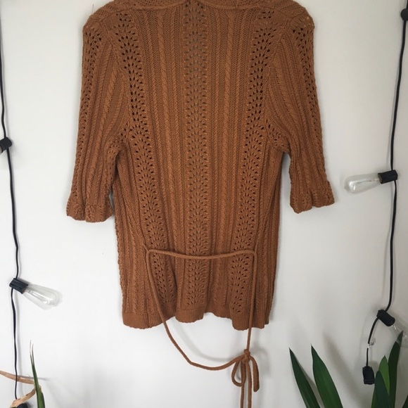 Anthropologie moth knit autumn brown cardigan - Picture 3 of 4